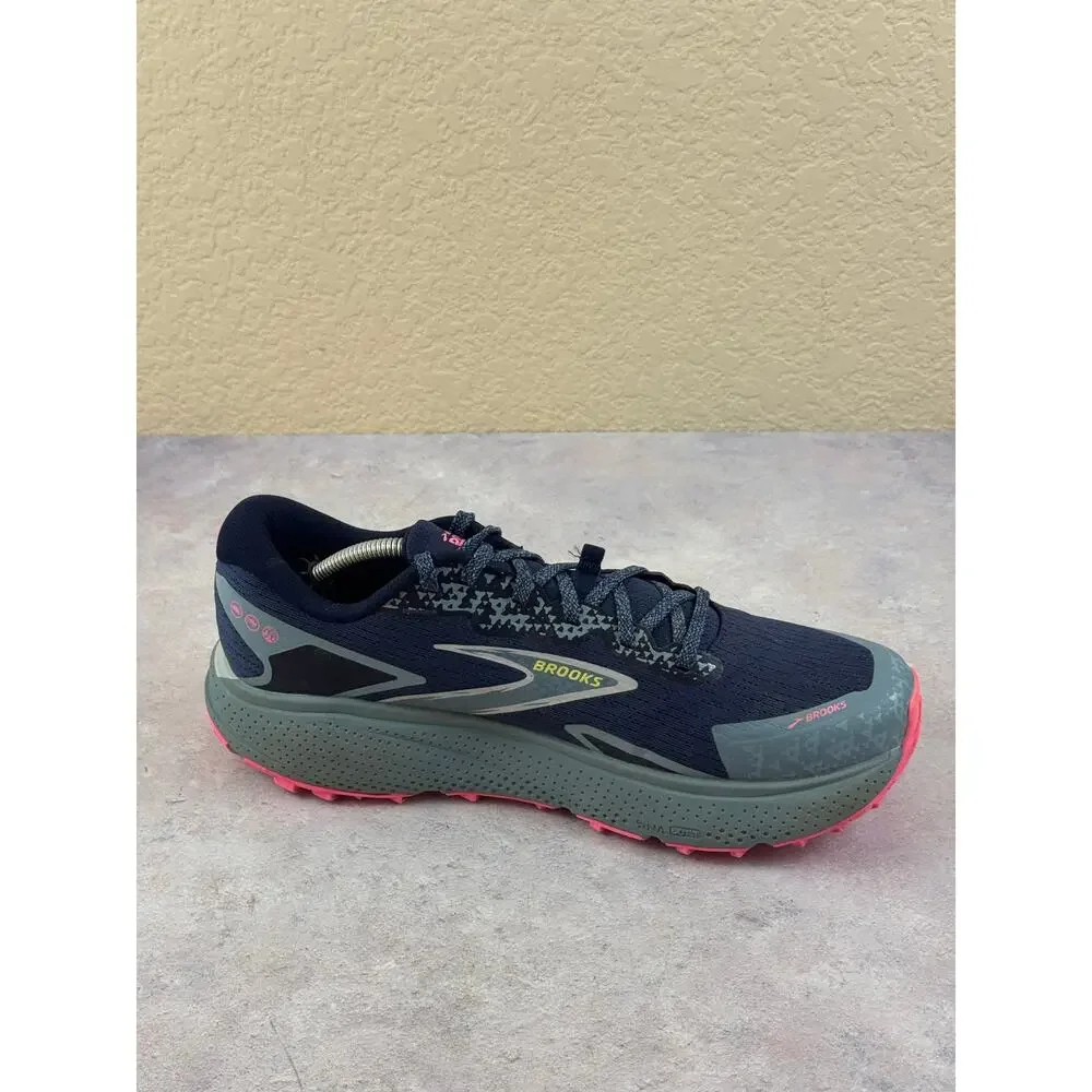 Brooks Divide 5 Trail Running Shoes Womens 9.5 B (Medium) Blue Pink Lace Up